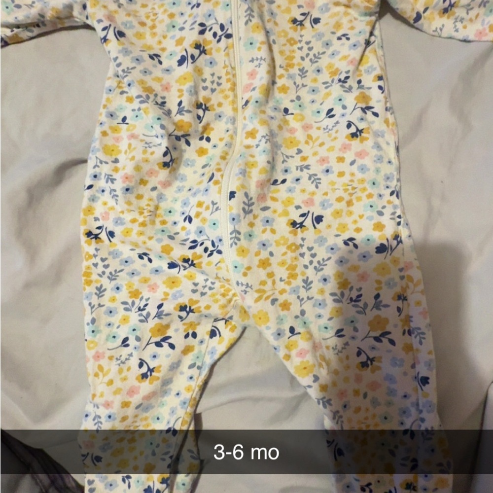 Floral Kids One Piece - Yellow and Blue